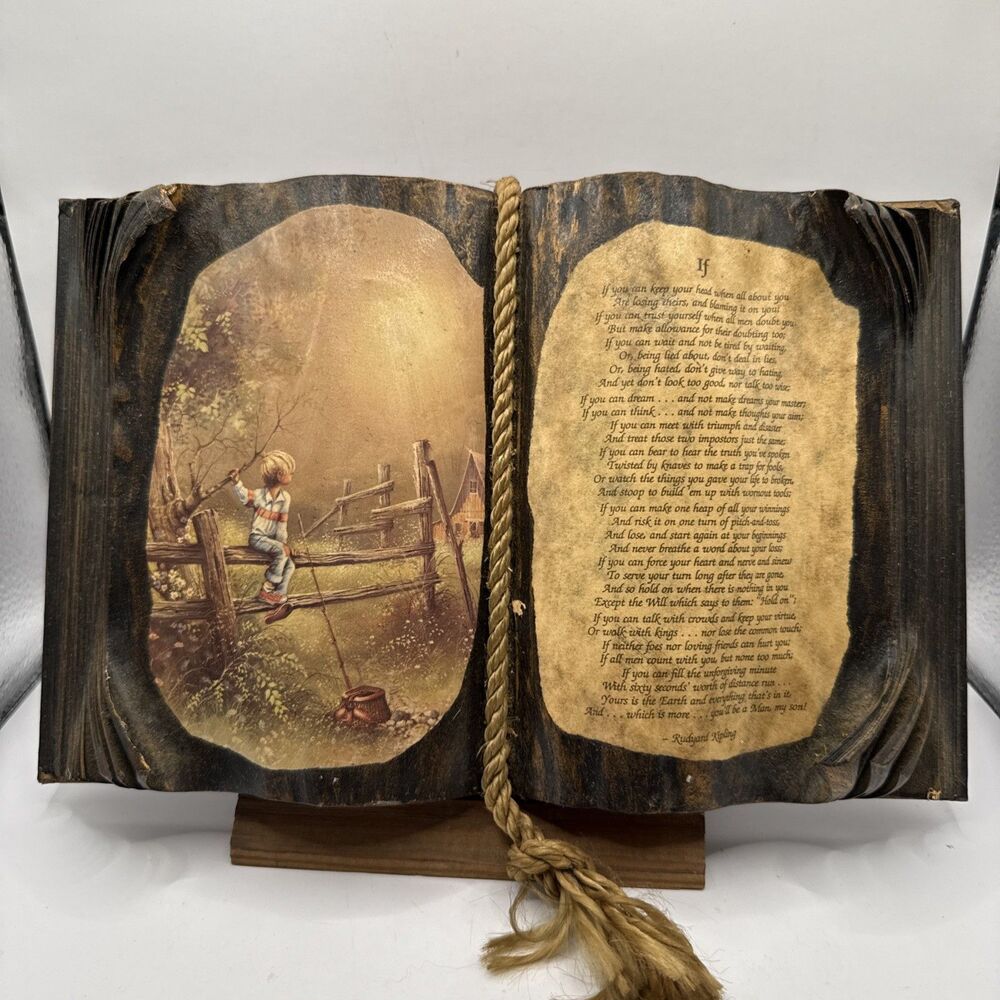 Vintage Handmade Preserved Books of Love “If” 1985
